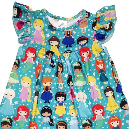 Floral Princess Milk Silk Flutter Dress Etsy