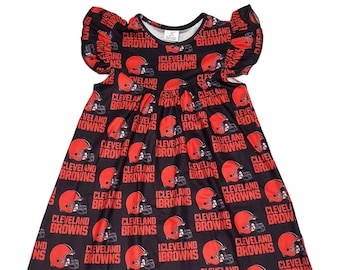 Cleveland Browns Milk Silk Flutter Dress