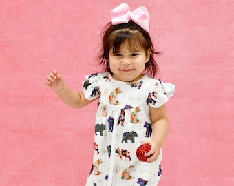 Beary Cute Milk Silk Flutter Dress