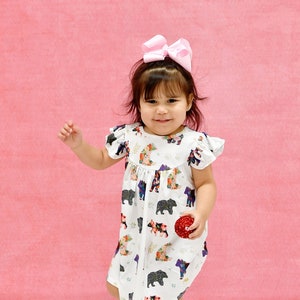 Beary Cute Milk Silk Flutter Dress