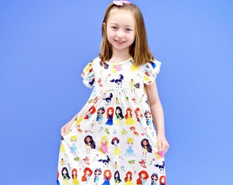 Princess and Friends Milk Silk Flutter Dress