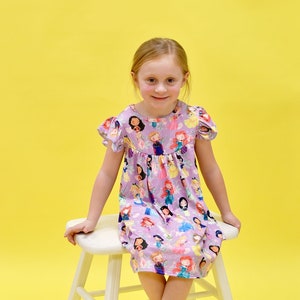 Floral Princess Milk Silk Flutter Dress image 1