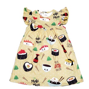 Sushi Milk Silk Flutter Dress