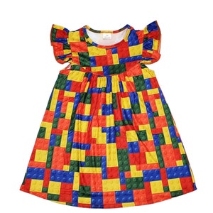 Building Block Milk Silk Flutter Dress image 2