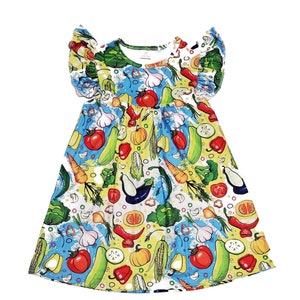 Veggie Milk Silk Flutter Dress