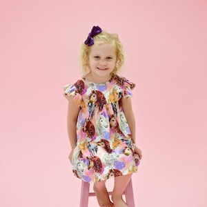 Horse Head Milk Silk Flutter Dress