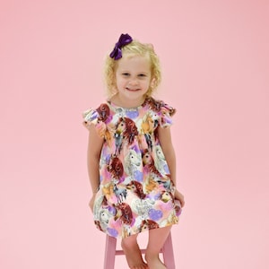 Horse Head Milk Silk Flutter Dress image 1