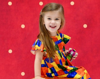 Building Block Milk Silk Flutter Dress