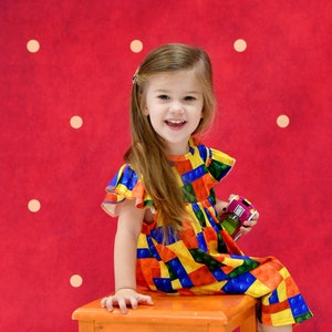 Building Block Milk Silk Flutter Dress image 1