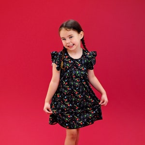 Science Milk Silk Flutter Dress
