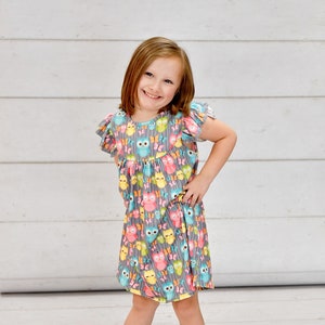 Owl Milk Silk Flutter Dress