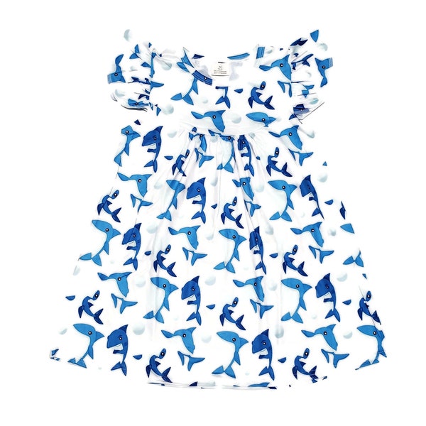 Shark Milk Silk Flutter Dress