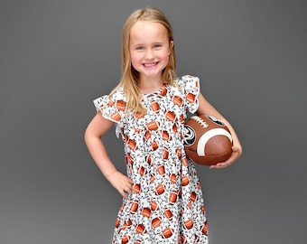 Touchdown Milk Silk Flutter Dress