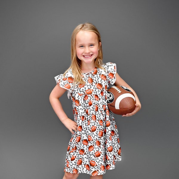 Touchdown Milk Silk Flutter Dress