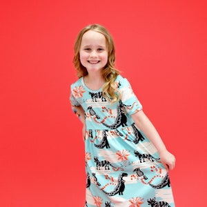 Rawrsome Short Sleeve Milk Silk Dress