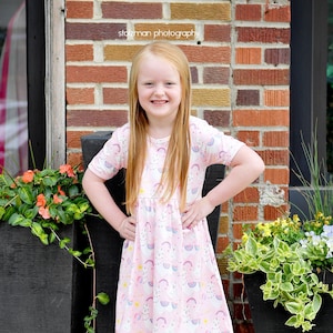 Pink Llama Short Sleeve Milk Silk Dress