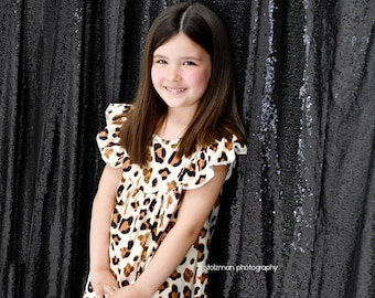 Cheetah Print Milk Silk Flutter Dress