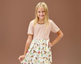 Ole Town Road Short Sleeve Milk Silk Dress