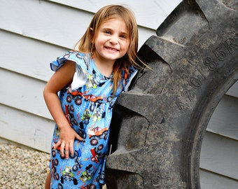 Monster Truck Milk Silk Flutter Dress