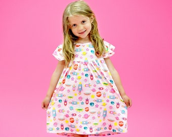 Girly Space Milk Silk Flutter Dress