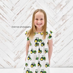 Tractor Milk Silk Flutter Dress