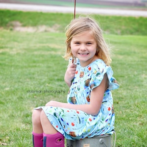 Fishing Flutter Milk Silk Dress
