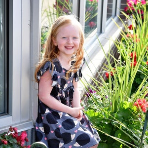 Hedgehog Milk Silk Flutter Dress