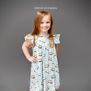 Smores Milk Silk Flutter Dress