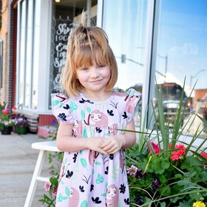 Sloth Milk Silk Flutter Dress
