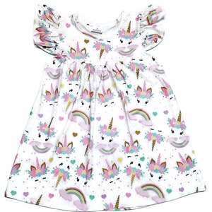 Unicorn Flutter Milk Silk Dress image 2