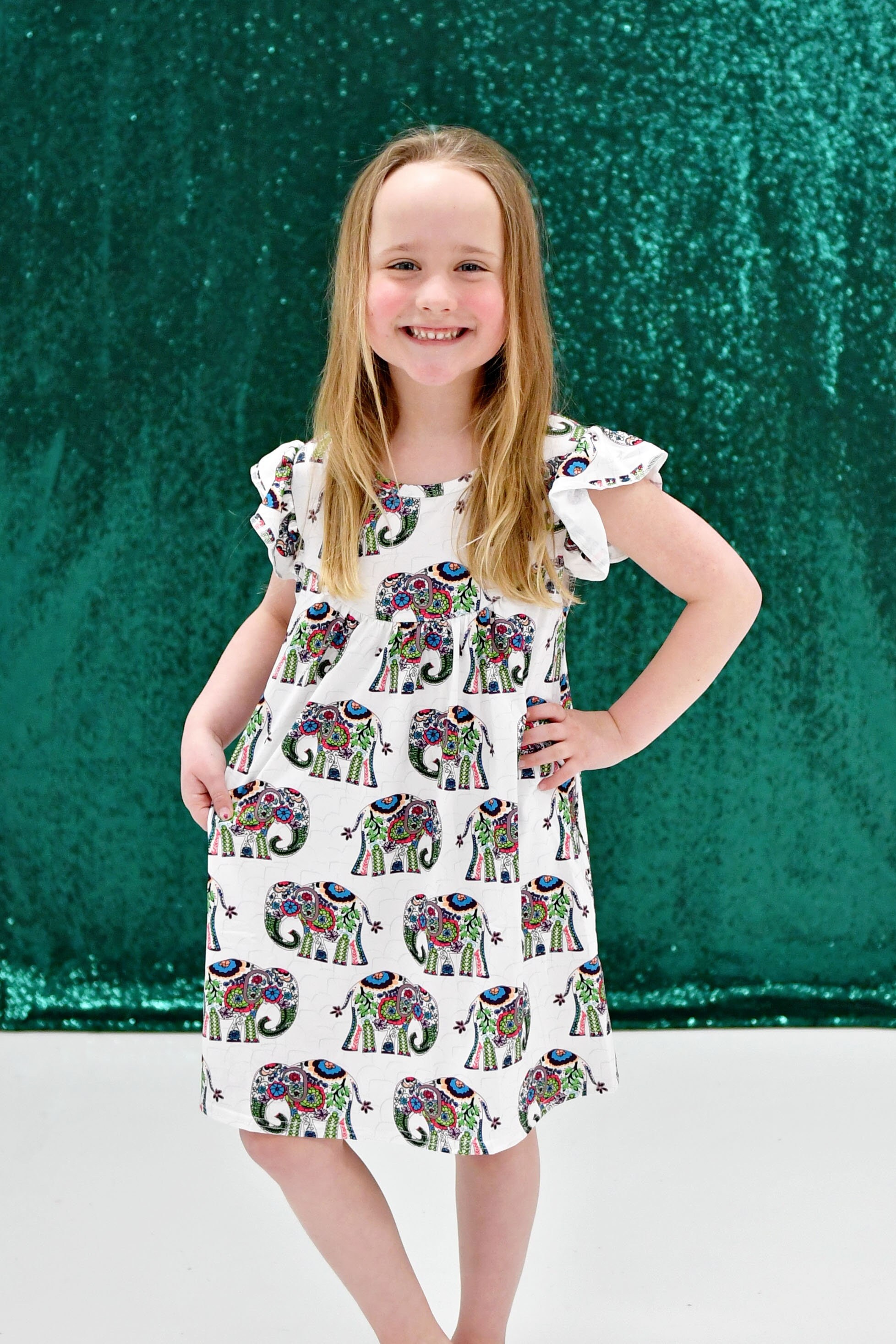 Elephant Print Dress - Etsy