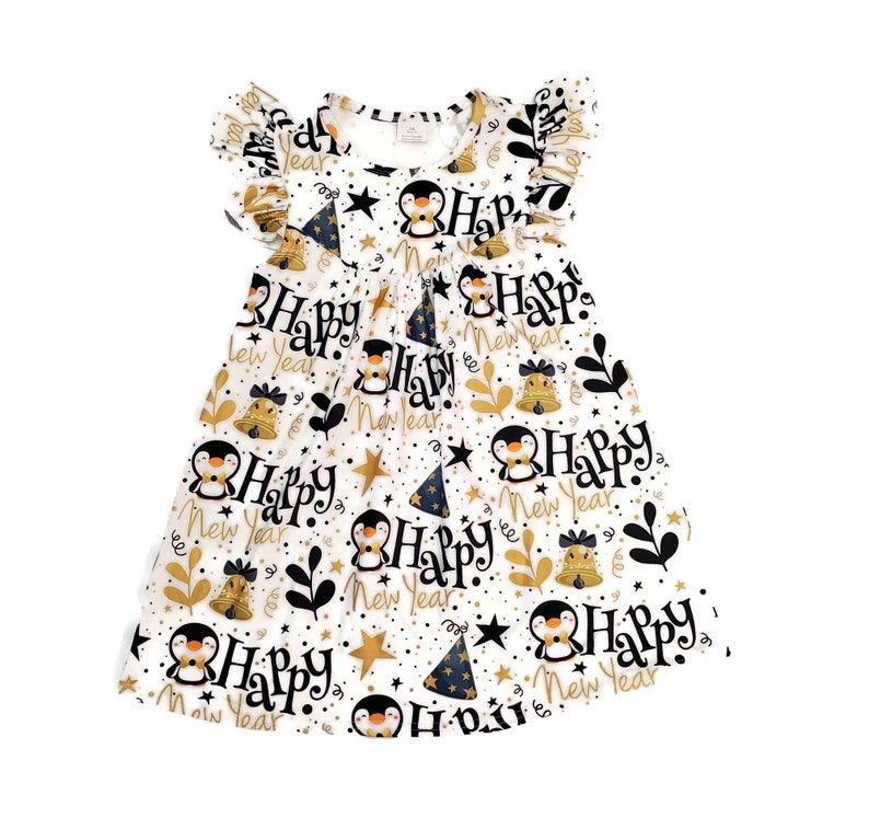 New Year/'s Milk Silk Flutter Dress