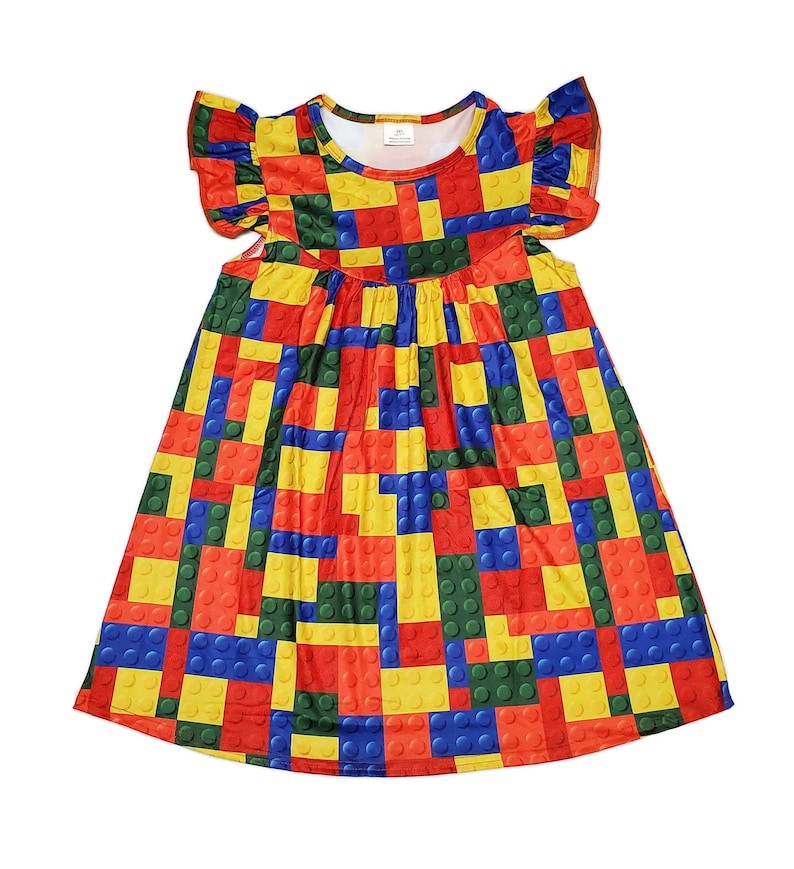 Building Block Milk Silk Flutter Dress image 2