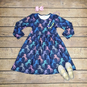 Saddle Up Long Sleeve Milk Silk Dress