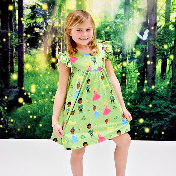 Frog Princess Inspired Milk Silk Flutter Dress