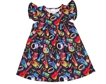 Music Milk Silk Flutter Dress