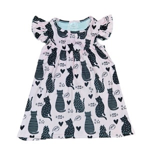 Pretty Kitty Milk Silk Flutter Dress