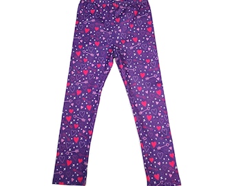 Purple Valentines Legging