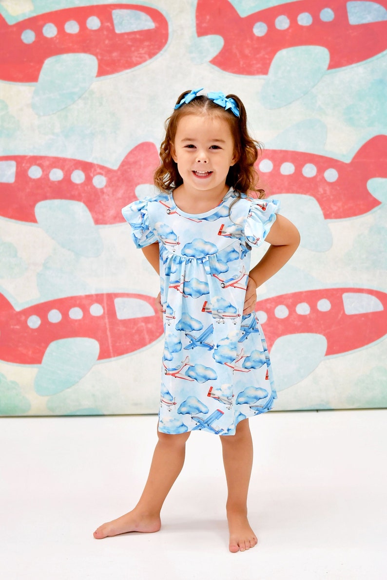 Airplane Milk Silk Flutter Dress image 1