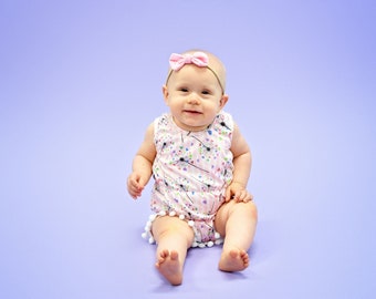 Dandelion Hearts Milk Silk Pom Pom Romper