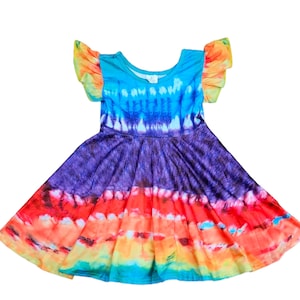 Tie Dye Twirl Milch Seidenkleid Bild 2