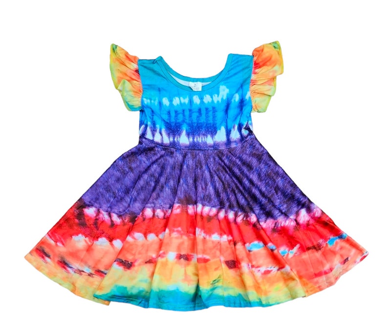 Tie Dye Twirl Milch Seidenkleid Bild 2