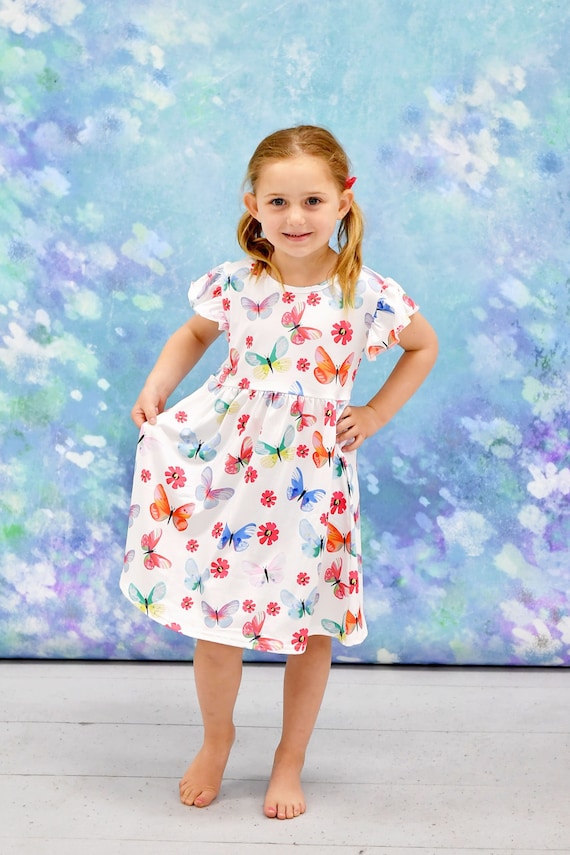 Flutter Away Long Flutter Milk Silk Dress Etsy UK