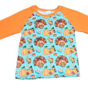 Teal Turkey Long Sleeve Milk Silk Raglan