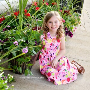 Fruit Salad Milk Silk Tank Dress