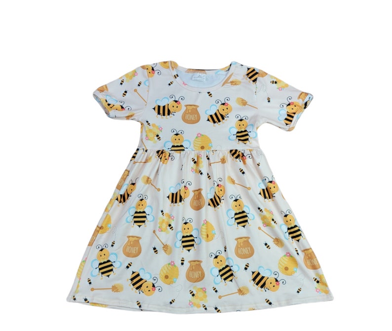 Busy Bee Kurzarm Kleid aus Seide Bild 2