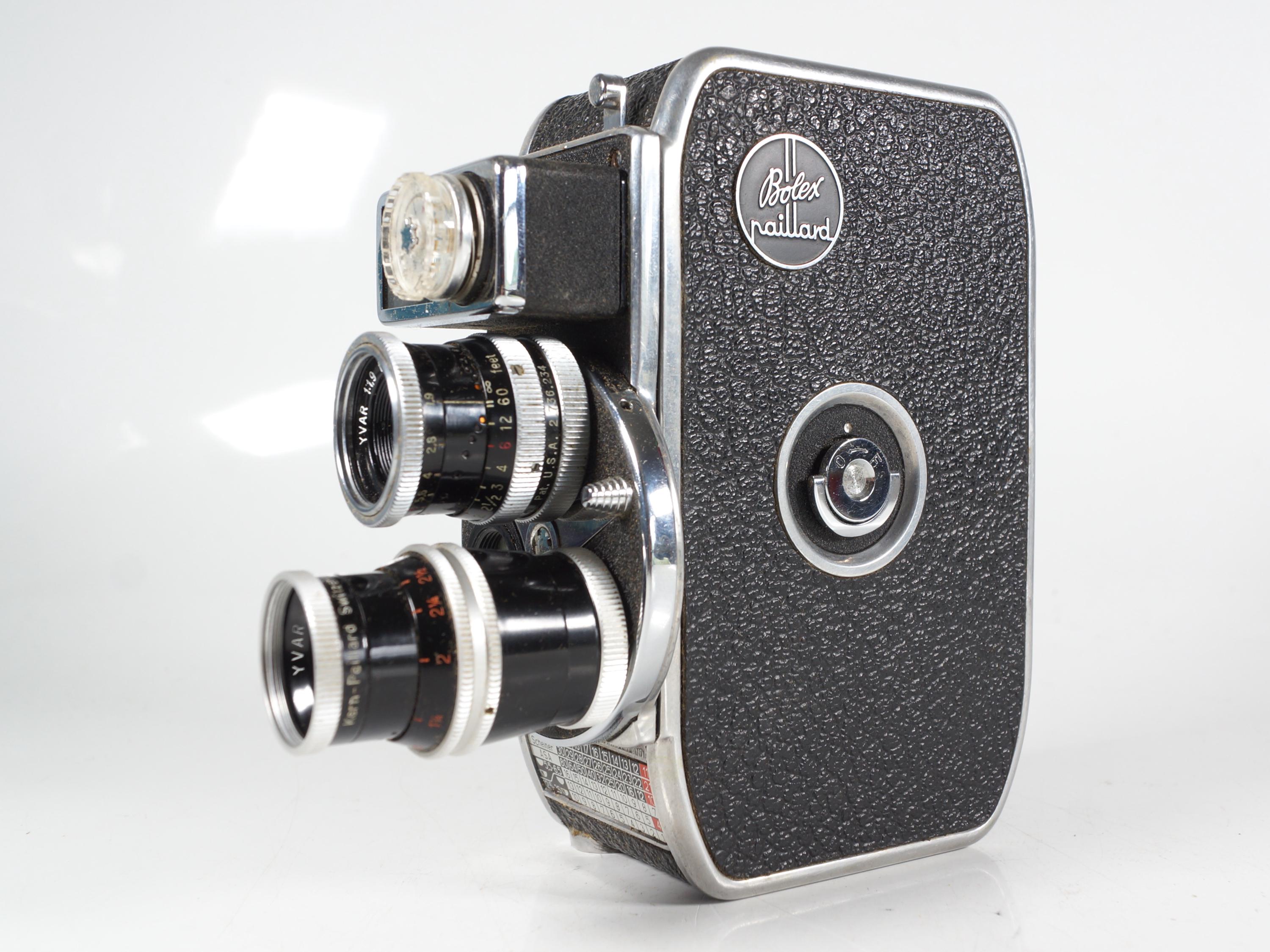 Paillard Bolex Vintage D8L 8mm Film Movie Camera With 13mm & 36mm