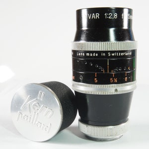 Paillard Bolex Kern Yvar 75mm f2.8 C-Mount Telephoto Lens For H16 Camera