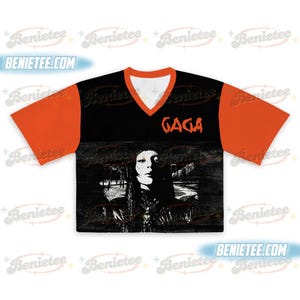 Mayhem Tour Crop Top Football Jersey, Lady Gaga Fan Gift Shirt, Pop Music Lover Shirt, Mayhem Shirt, Lady Gaga Tour Shirt, Concert Tee