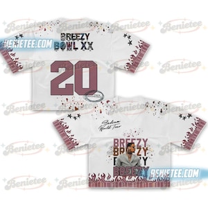 Camiseta de fútbol retro de Chris Brown, top corto y vaso, conjunto de concierto, conjunto Chris Breezy